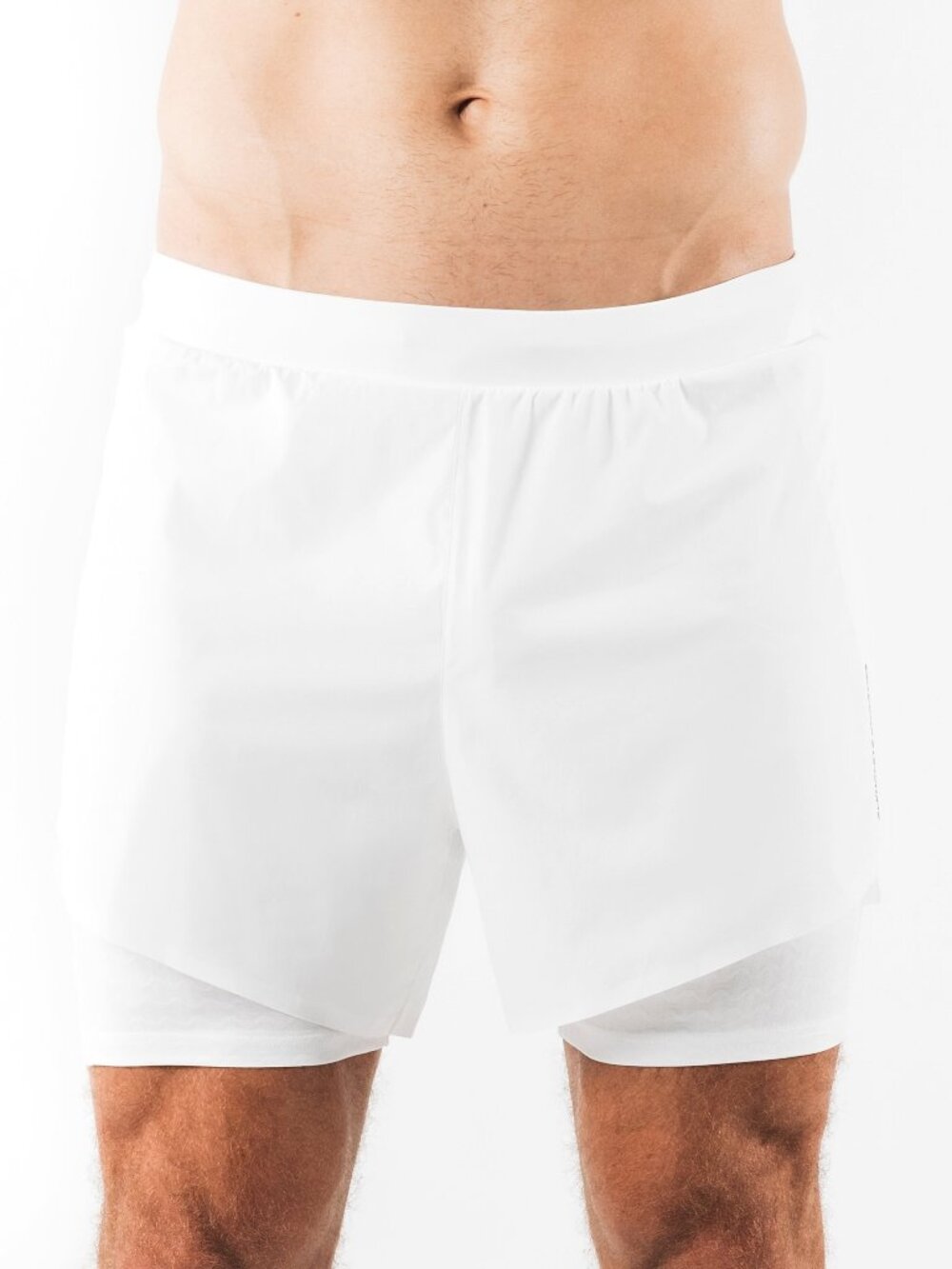 NWT Alphalete Men's Flex Short White Large 2-in-1 Compression